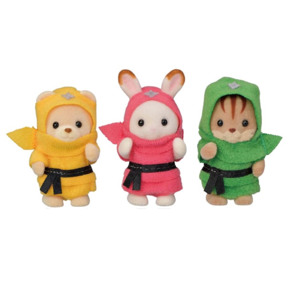 Calico Critters Baby NINJA Limited Edition 35th Anniversary Sylvania Set of 3